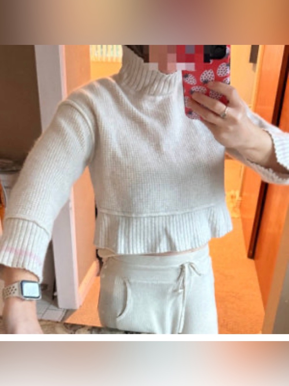 Pilcro Cashmere Cocoabella Mock-Neck Sweater Size M - Picture 2 of 8